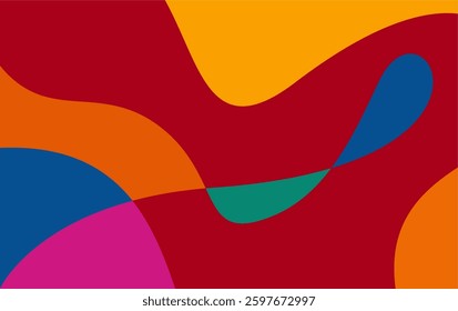 Abstract concept graphic playground banner element. geometric wave background