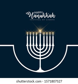 Abstract concept of Happy Hanukkah.Festival of lights.vector illustration