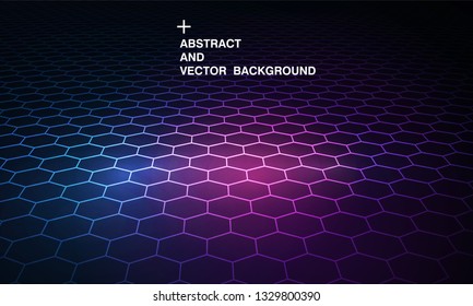 Abstract concept of hexagonal vector background illustration, meaning cloud computing and big data