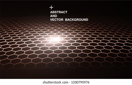 Abstract concept of hexagonal vector background illustration, meaning cloud computing and big data