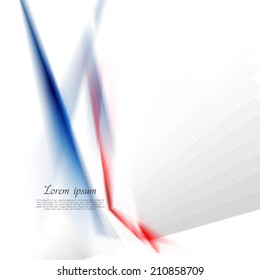 Abstract Concept Hi-tech Blue Red Stripes Background. Vector Design