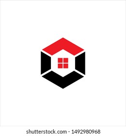 abstract concept home logo design