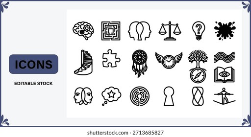 Conjunto de iconos de concepto Abstractas para el diseño