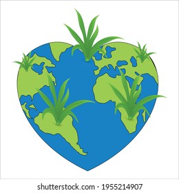 Abstract concept illustration earth day world celebration environmental activism save the planet climate change
