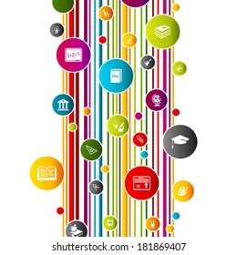 Abstract concept illustration with education background