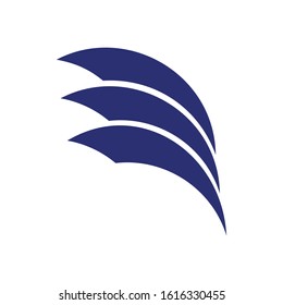 abstract concept line logo, dark blue