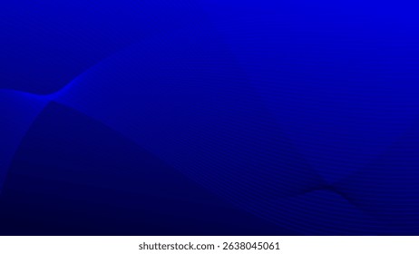 Abstract concept lines wave dynamic particle pattern on dark background. Network technology.