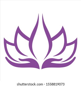 abstract concept of lotus flower logo design template