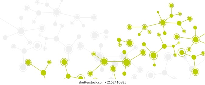 Abstract concept with molecule pattern background. Vector illustration.