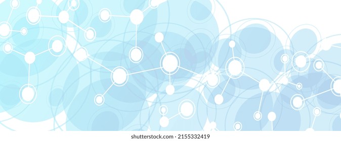 Abstract concept with molecule pattern background. Vector illustration.	