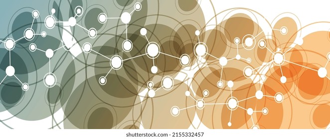 Abstract concept with molecule pattern background. Vector illustration.	