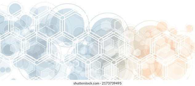 Abstract concept with molecule pattern background. Vector illustration.	