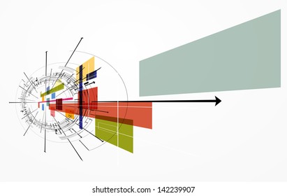abstract concept nano ray computer technology business banner