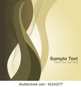 abstract concept olive green waves illustration