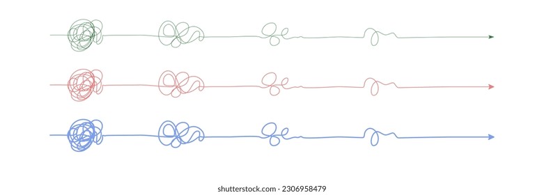 Abstract concept of problem solving. A looped arrow representing an iterative process in which the problem is gradually solved. Creative design, brainstorming. Vector illustration. - Shutterstock ID 2306958479