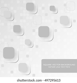 Abstract concept with square composition. Vector illustration with place for your content.