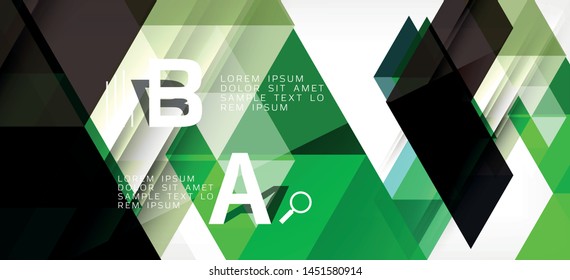 Abstract concept triangle graphic element. Technology background. Banner, poster template. Art vector background futuristic design.
