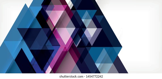 Abstract concept triangle graphic element. Technology background. Banner, poster template. Art vector background futuristic design.