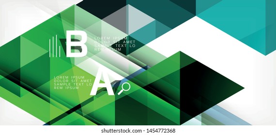 Abstract concept triangle graphic element. Technology background. Banner, poster template. Art vector background futuristic design.