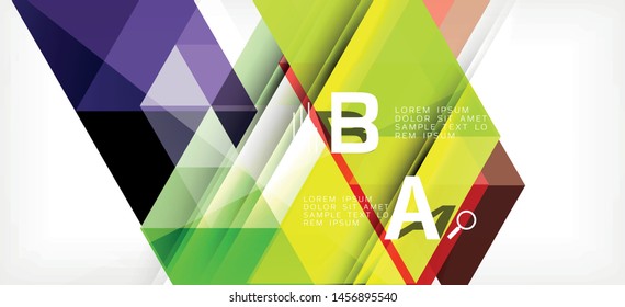 Abstract concept triangle graphic element. Technology background. Banner, poster template. Art vector background futuristic design.