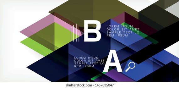 Abstract concept triangle graphic element. Technology background. Banner, poster template. Art vector background futuristic design.