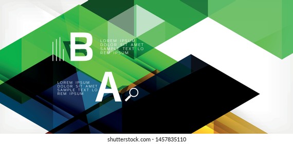 Abstract concept triangle graphic element. Technology background. Banner, poster template. Art vector background futuristic design.