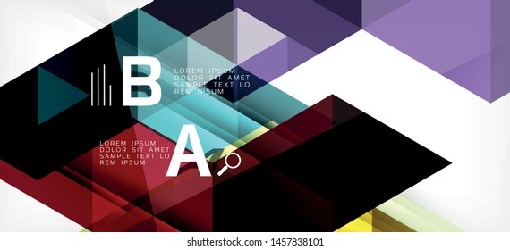 Abstract concept triangle graphic element. Technology background. Banner, poster template. Art vector background futuristic design.
