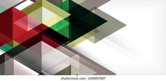 Abstract concept triangle graphic element. Technology background. Banner, poster template. Art vector background futuristic design.