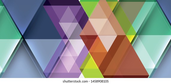 Resumen del concepto de elemento gráfico triangular. Antecedentes tecnológicos. Cartel, plantilla de afiches. Diseño futurista de fondo vectorial de arte.