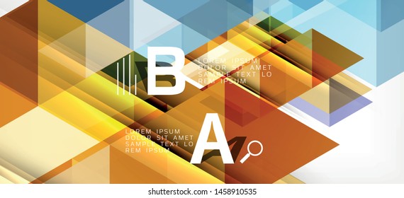 Abstract concept triangle graphic element. Technology background. Banner, poster template. Art vector background futuristic design.
