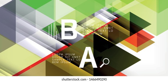 Abstract concept triangle graphic element. Technology background. Banner, poster template. Art vector background futuristic design.