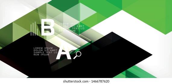Abstract concept triangle graphic element. Technology background. Banner, poster template. Art vector background futuristic design.