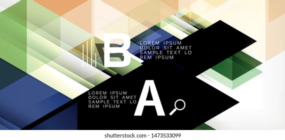 Abstract concept triangle graphic element. Technology background. Banner, poster template. Art vector background futuristic design.