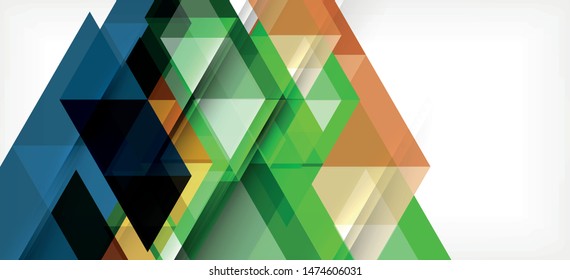 Abstract concept triangle graphic element. Technology background. Banner, poster template. Art vector background futuristic design.