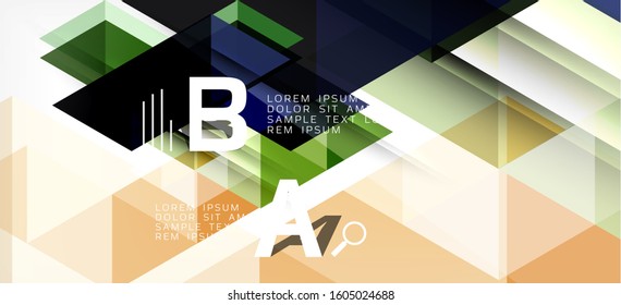 Abstraktes Konzept Dreieck-Grafik Element. Technischer Hintergrund. Banner, Plakatvorlage. Kunst, Vektorhintergrund, futuristisches Design.