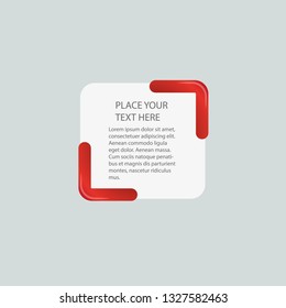 Abstract concept vector empty speech square quote text bubble. For web and mobile app isolated on background, illustration template design, creative presentation, business infographic social media.