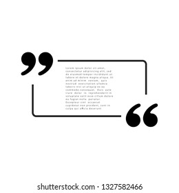 Abstract concept vector empty speech square quote text bubble. For web and mobile app isolated on background, illustration template design, creative presentation, business infographic social media.