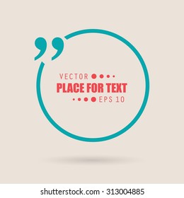 Abstract concept vector empty speech square quote text bubble. For web and mobile app isolated on background, illustration template design, creative presentation, business infographic social media.