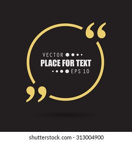 Abstract concept vector empty speech square quote text bubble. For web and mobile app isolated on background, illustration template design, creative presentation, business infographic social media.