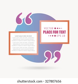 Abstract concept vector empty speech square quote text bubble. For web and mobile app isolated on background, illustration template design, creative presentation, business infographic social media.