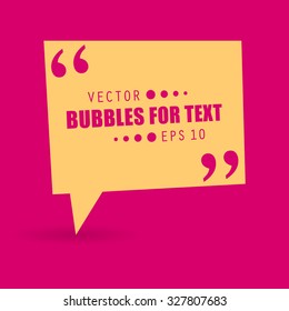 Abstract concept vector empty speech square quote text bubble. For web and mobile app isolated on background, illustration template design, creative presentation, business infographic social media.