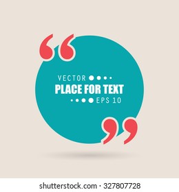 Abstract concept vector empty speech square quote text bubble. For web and mobile app isolated on background, illustration template design, creative presentation, business infographic social media.