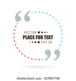 Abstract concept vector empty speech square quote text bubble. For web and mobile app isolated on background, illustration template design, creative presentation, business infographic social media.