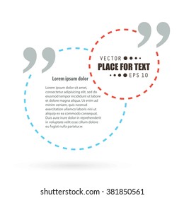 Abstract concept vector empty speech square quote text bubble. For web and mobile app isolated on background, illustration template design, creative presentation, business infographic social media.