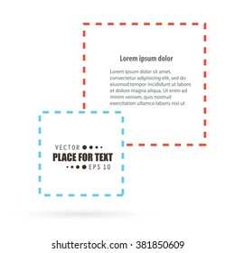 Abstract concept vector empty speech square quote text bubble. For web and mobile app isolated on background, illustration template design, creative presentation, business infographic social media.