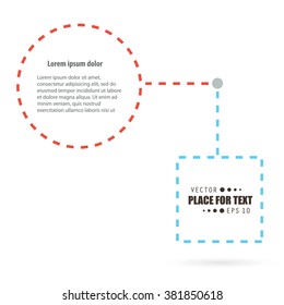 Abstract concept vector empty speech square quote text bubble. For web and mobile app isolated on background, illustration template design, creative presentation, business infographic social media.