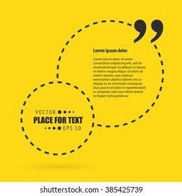 Abstract concept vector empty speech square quote text bubble. For web and mobile app isolated on background, illustration template design, creative presentation, business infographic social media.