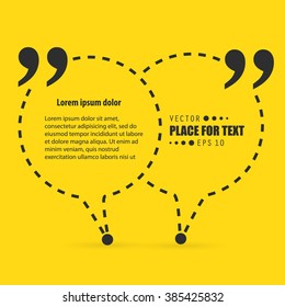 Abstract concept vector empty speech square quote text bubble. For web and mobile app isolated on background, illustration template design, creative presentation, business infographic social media.