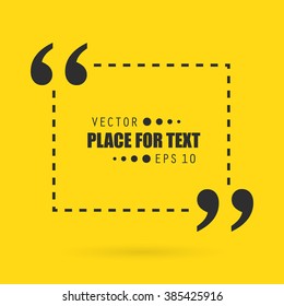 Abstract concept vector empty speech square quote text bubble. For web and mobile app isolated on background, illustration template design, creative presentation, business infographic social media.