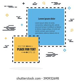 Abstract concept vector empty speech square quote text bubble. For web and mobile app isolated on background, illustration template design, creative presentation, business infographic social media.